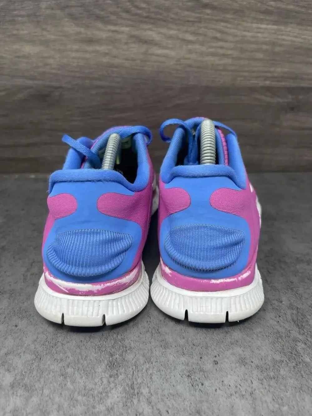 Nike Free 4.0 Running Sneakers Womens Size 9.5 Pink Blue Athletic 580406-601 - Picture 6 of 11
